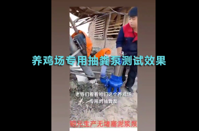 Dedicated manure pump for chicken farms