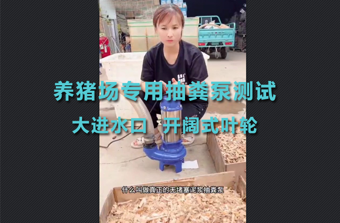 Violent testing of dedicated manure pump for pig farms
